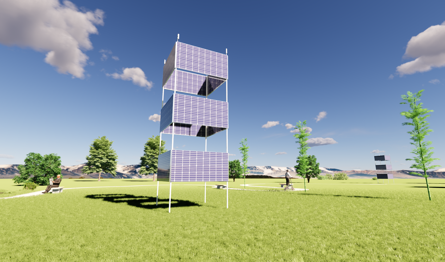 Volumetric Solar Towers