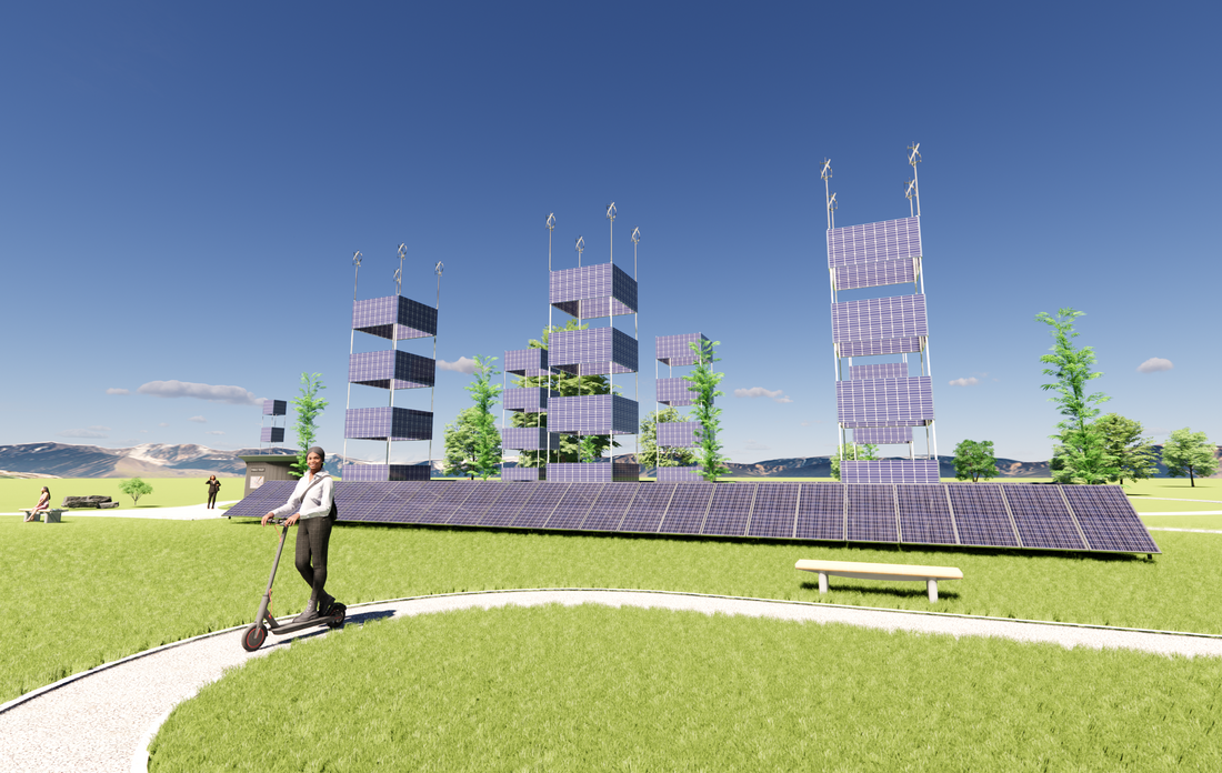 Volumetric Solar: Integrating Wind Turbines